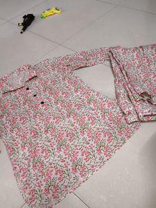 Pink And Cream Co-ord Set