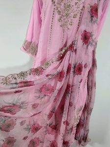 Pink Embroidered Kurta Set (Women&#39;s)