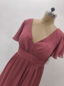 Elegant Mauve Maxi Dress