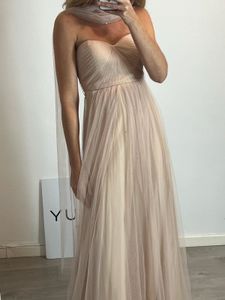 NUDE GOWN WITH SCARF