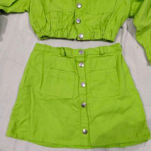 parrot green top &amp; bottom wear