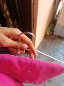 Pink Georgette Saree With Blouse