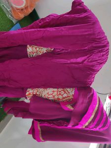 Embroidered Pink Anarkali Dress