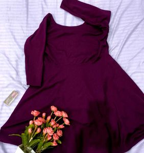 Elegant Plum Mini Dress