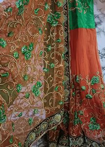 Price Down Party Wedding Gown/ Dupatta,