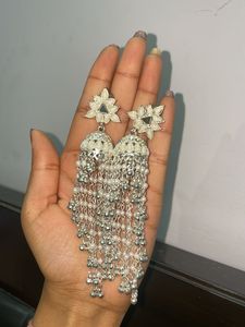 White earrings