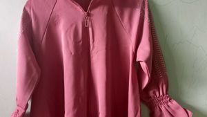 Pink Rhinestone Sleeve Jacket