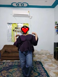 Chic Purple Peplum Top