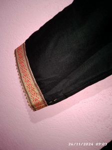 Indo era black kurta trouser set