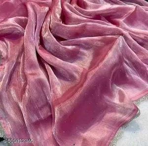 Pink Velvet Saree with Lace