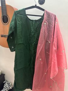 festive wear Suit with pant and dupatta