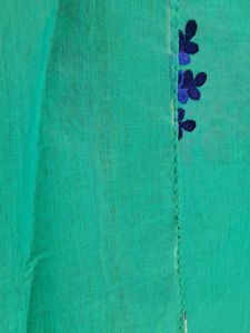 Embroidered Green Saree with out blouse