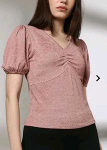 Cute Pink Puff Sleeve Top