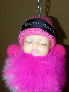 Pink And White Doll Keychainy💞