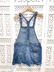 Vintage Denim Overall Short Dress C