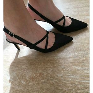 Black Slingback Heels