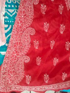 Red Embroidered Kurti