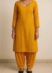 Mustard Kurta Set