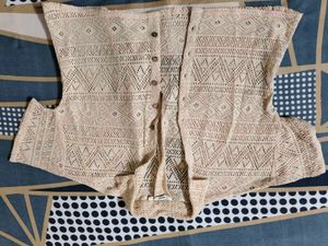 MAX Crochet high low hem shirt brand new