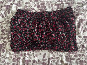 Floral Print Mini Skirt