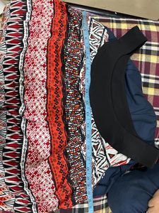 Beautiful Red And Black Shirt Dress