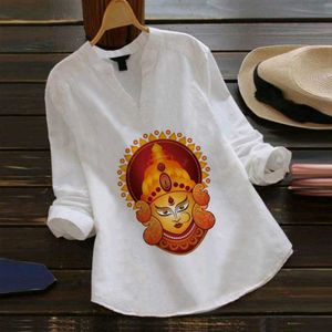 White Printed Top