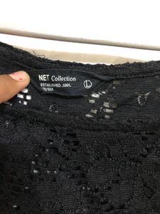 Net Collection Black Lace Top
