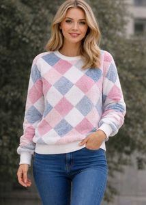 Cozy Diamond Pattern Sweater