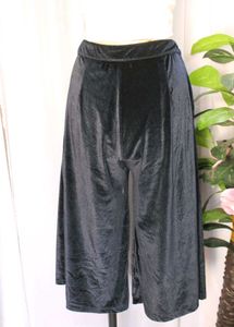 Ajio Navy Blue Culottes With Zipper