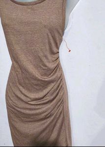 Casual Brown Tank Dress