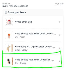 Huda beauty concealer ‘granola’