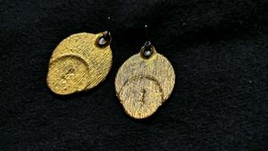 Elegant Golden Oxidized Designer Studs