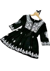 Embroidered Black Kurta