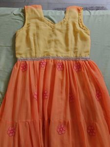 Cute Orange & Yellow Dress