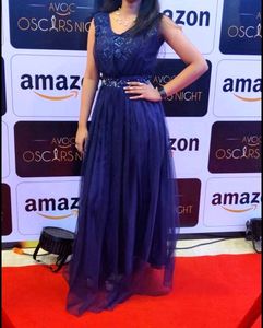 Navy Blue Long Gown
