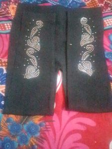 Embellished Black Leggings