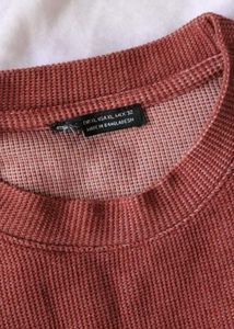 Red Washed Cotton Tee