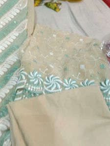 Elegant Embroidered Dress Material