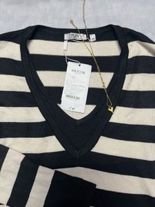 polka dot Striped V-Neck Top