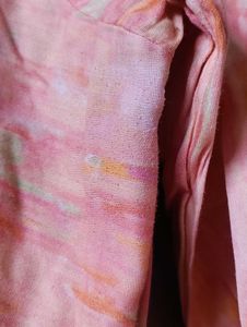 Peach Designer Stitched Kurta Pant Dupatta Set