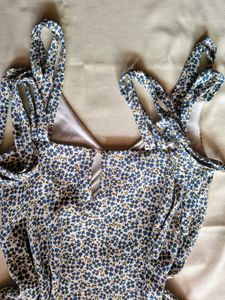 ZARA Trafaluc Spring Time Floral Mini Slip Dress.