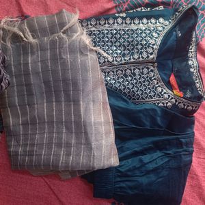 New Art Silk Suit Set From Myntra