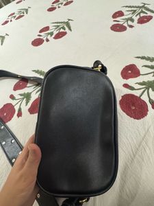 Balmain Black Leather Belt Bag