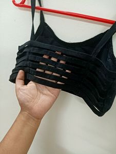 Black Strachebal Black Sports Bra