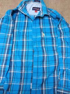 Denim & Lounge Blue Checkered Shirt