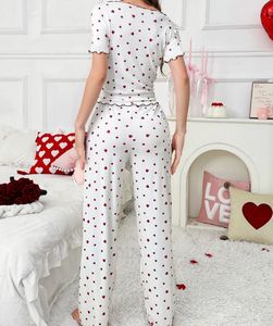 Heart Print Pajama Set