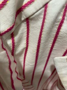 Striped Blazer with Pink Accents