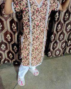 Floral Print Kurta