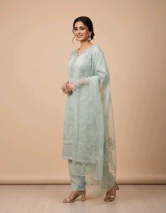 Elegant Green Embroidered Kurta Set