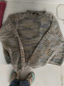 Cozy Knit Patchwork Sweater